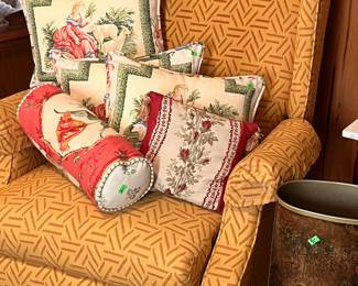 MUSTARD YELLOW WING BACK RECLINER