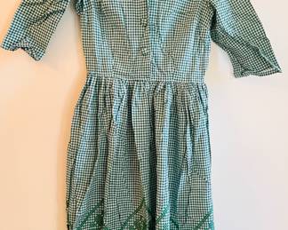VINTAGE GINGHAM CHECK DRESS