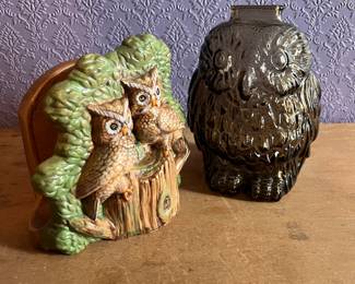 OWL BANK AND NAPKIN HOLDER