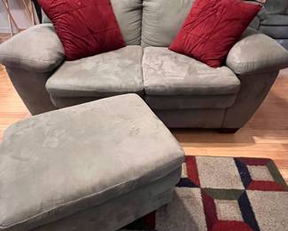 ASHLEY HOME FURNISHINGS LOVESEAT AND OTTOMAN