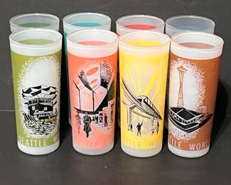 SEATTLE WORLD'S FAIR MCM GLASS SET