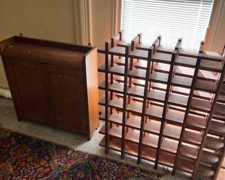 WOOD MEDICINE CABINET AND KNICK KNACK SHELVES