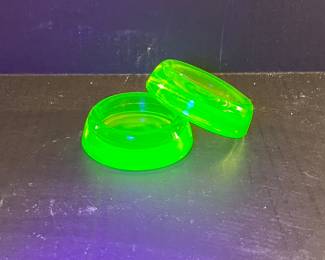 URANIUM GLASS FURNITURE COASTERS