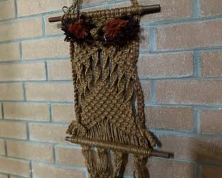 Owl macramé plant holder