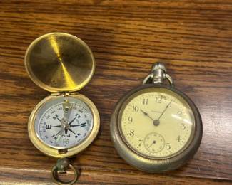 Pocket watch, pocket compass