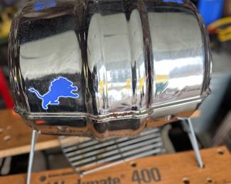 Portable Detroit Lions tailgate grill