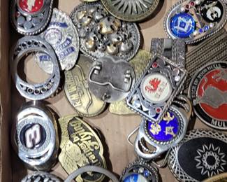 Multiple Vintage Belt Buckles...Many Handmade Stainless Steel