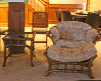 Side Table Ottoman and Chair