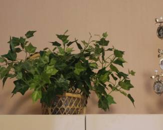 Cat Figure, Family Tree NOS, Floral Basket