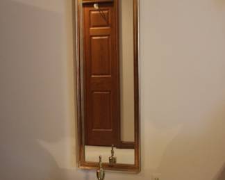 Brass Mirror and Small Table