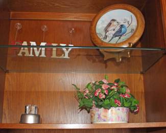 Bird Plate, Lighted Cross, Family Sign, Floral