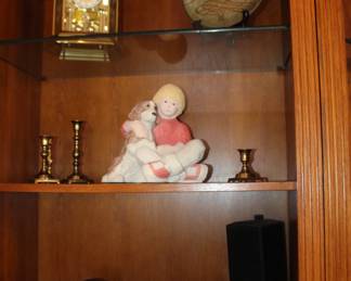 Anniversary Clock, Decorator Plate, Brass Candle Holders, Model Cars, Ceramic Figure, Speaker