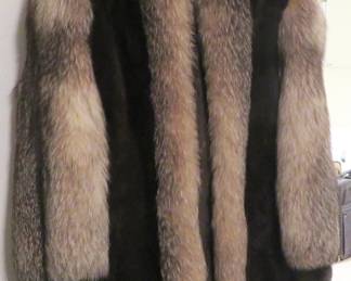 Mink and fox fur coat
