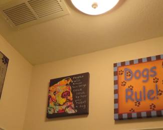 Dog theme wall hangings