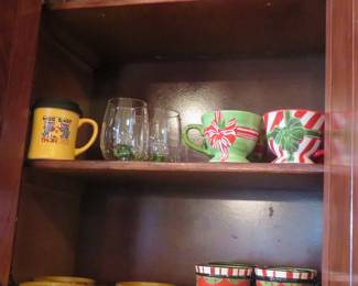 Sango Splash jumbo mugs, Christmas mugs