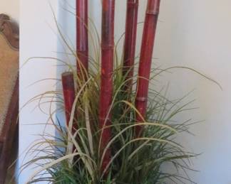 Faux bamboo plant