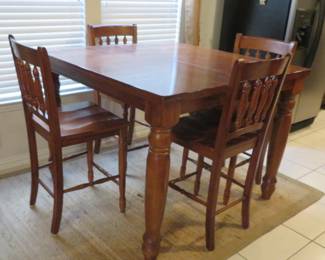 Breakfast area table with chairs