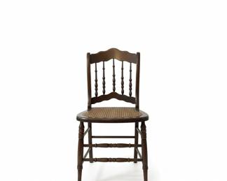 Antique Dining/Accent Chair With Caned Seat