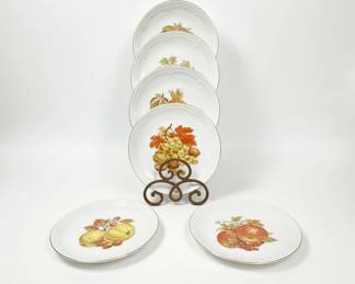 KAHLA Porcelain Fruit Plates Set of 6