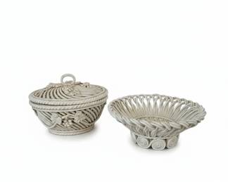 Italian Porcelain Lace Candy Dishes