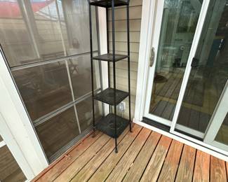 Black Metal Tiered Plant Stand 