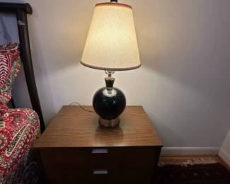 MCM Ceramic Sphere Table Lamp