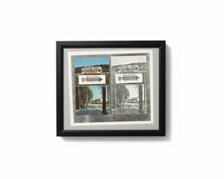 Framed Vintage Whistling Pines Motel and Wrigleys Spearmint Advertisement 