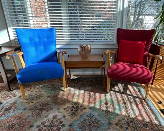 MidCentury Modern  Norbert Troller custom arm chairs