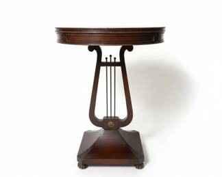 Lyre Pedestal Table 