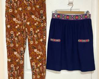 Glenbrooke vintage mini skirt & Cider flower cords 