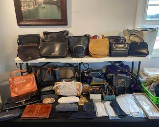 Vintage & modern bags: Coach, Vera Bradley, Michael Kors, Saks, Koret, Brighton.
Vintage gloves
