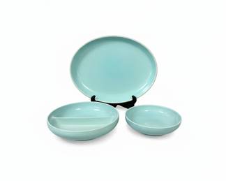 Russell Wright Iroquois Casual China Serving Set in Powder Blue 