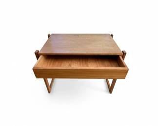 Teak Side Table with Drawer, 1960s 