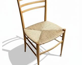 MCM Italian Spinetto Style Beech chairs with Rush Seats