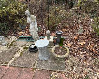 Garden Statue  Venus de Milo, Buddha, and Decorative Elements 
