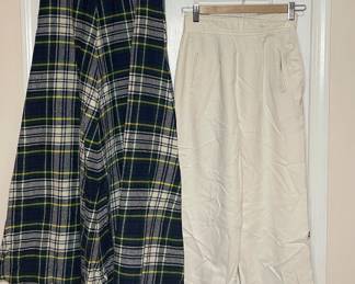 Century of Boston wool skirt, vtg sailor style pant 