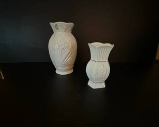 Two Belleek Vases 