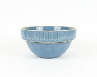 Vintage Blue Stoneware Mixing Bowl 