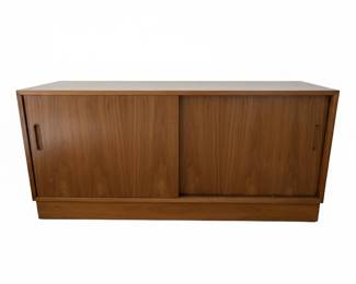 MCM Teak Credenza with Sliding Doors 
