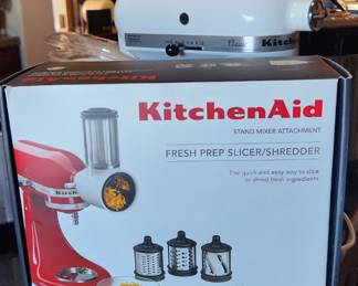 Kitchen Aid mixer and attachment 