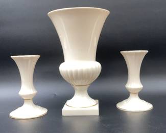 lenox vase and candlesticks