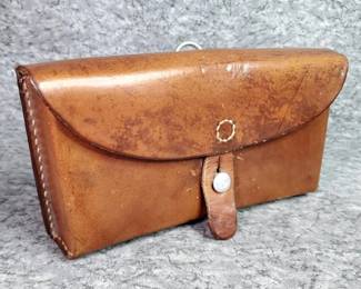 Vintage Sattler Leather Swiss Army Ammo Waist Pouch