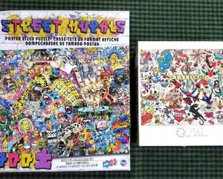 2 Jigsaw Puzzles300pc Street Murals Graffiti, 750pc Tattoo Art