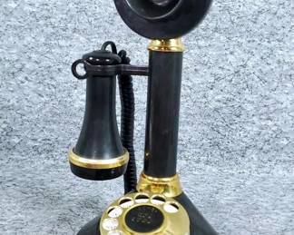 Retro 1973 Repro Candlestick Style Rotary Landline Phone
