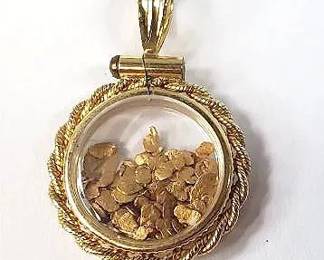 Gold Nugget Pendant