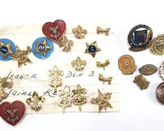 Vintage Boy Scouts and Collegiate Pins
