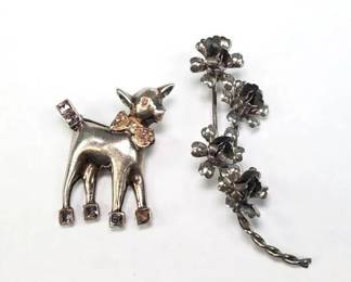 Sterling PinsBaby Lamb, Flowers