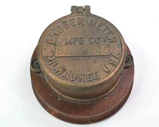 Antique Badger Meter Milwaukee Water Meter Cover