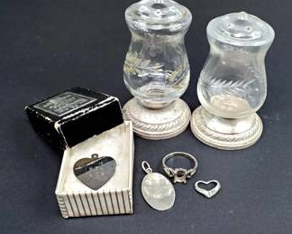 Sterling Silver Charms, Ring No Stone, SP Shakers