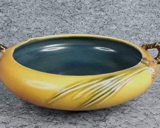 Roseville 3546 Pine Cone Handled Bowl